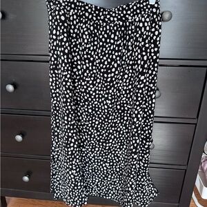 Black and White Polka Dot Skirt
